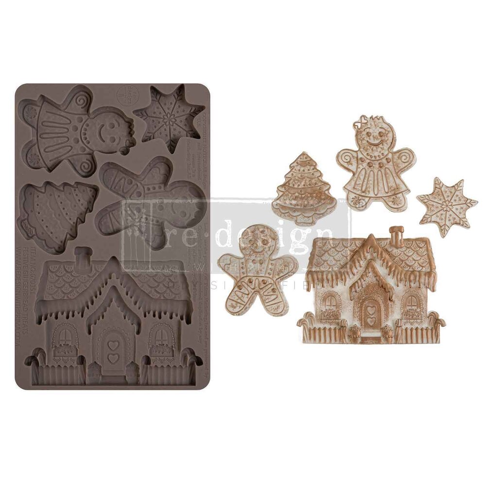 Re-Design with Prima Decor Moulds® - Festive Gingerbread Treats (670351)