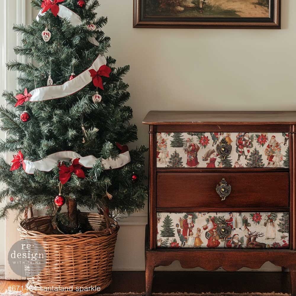 Re-Design with Prima A3 Decoupage Fiber Pack - Santaland Sparkle (671464)