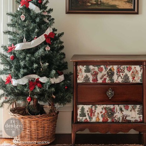 Re-Design with Prima A3 Decoupage Fiber Pack - Santaland Sparkle (671464)