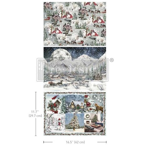 Re-Design with Prima A3 Decoupage Fiber Pack - Snowfall Splendor (671488) Re-Design with Prima A3 Decoupage Fiber Pack - Snowfall Splendor (671488)