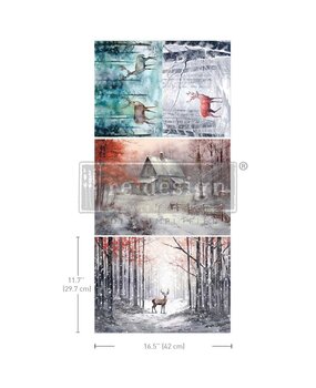 Re-Design with Prima A3 Decoupage Fiber Pack - Dashing Through the Pines (671532)