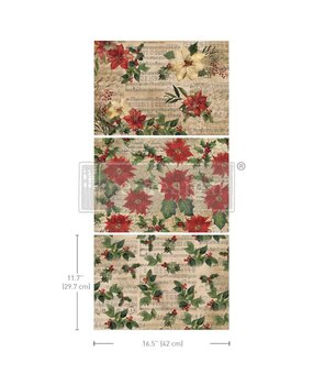 Re-Design with Prima A3 Decoupage Fiber Pack - Poinsettias (671563) Re-Design with Prima A3 Decoupage Fiber Pack - Poinsettias (671563)