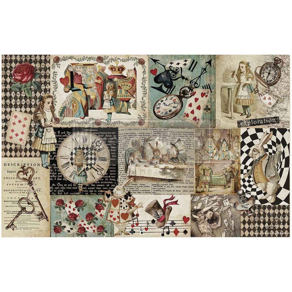 Re-Design with Prima Decoupage Decor Tissue Paper - Curious Journey (672294) Re-Design with Prima Decoupage Decor Tissue Paper - Curious Journey (672294)
