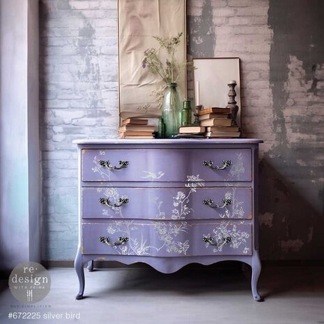 Re-Design with Prima Decor Foil Transfers® Kacha - Silver Bird (672225)