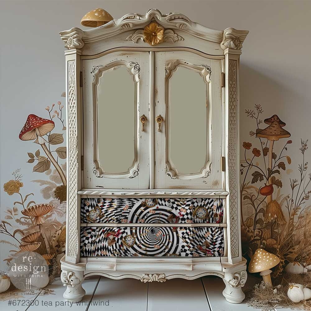 Re-Design with Prima Decoupage Decor Tissue Paper - Tea Party Whirlwind (672300)