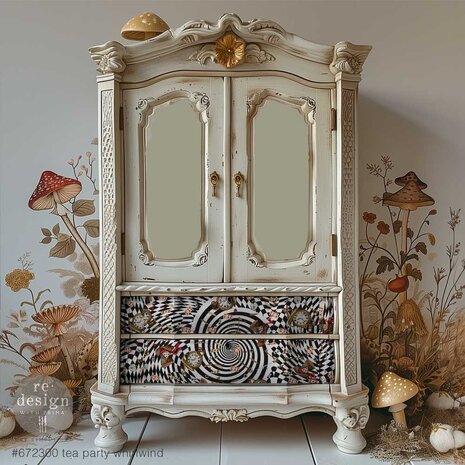 Re-Design with Prima Decoupage Decor Tissue Paper - Tea Party Whirlwind (672300)