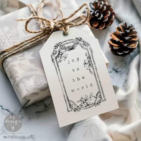 Re-Design with Prima Decor Clear Stamp - Holly Jolly (673833) Re-Design with Prima Decor Clear Stamp - Holly Jolly (673833)