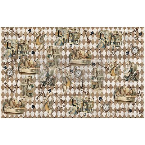 Re-Design with Prima Decoupage Decor Tissue Paper - Mad Hatter's Muse (674441)