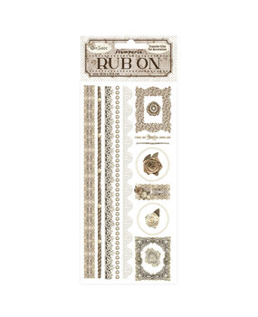 Stamperia Old Lace Rub-On 4x8,5 Inch Stripes (DFLRB123)