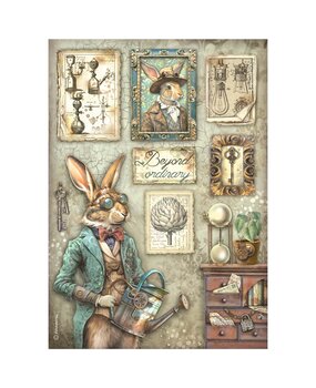 Stamperia Alterego A4 Rice Paper Rabbit (6pcs) (DFSA4957)