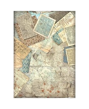 Stamperia Alterego A4 Rice Paper Letters Background (6pcs) (DFSA4960)