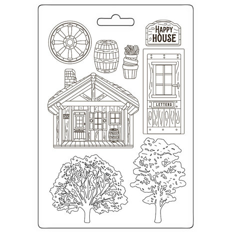 Stamperia Alterego Soft Mould A5 Cottage (K3PTA5666)