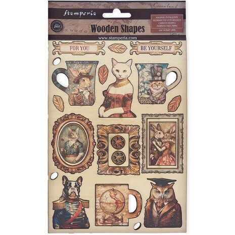 Stamperia Alterego Colored Wooden Shape A5 (KLSP173) Stamperia Alterego Colored Wooden Shape A5 (KLSP173)