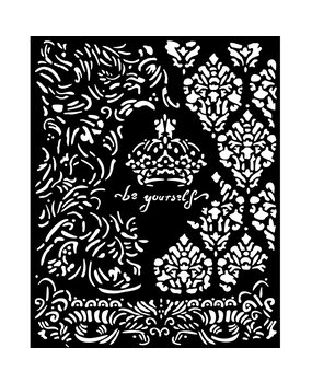 Stamperia Alterego Thick Stencil 20x25cm Crown Be Yourself  (KSTD170) Stamperia Alterego Thick Stencil 20x25cm Crown Be Yourself  (KSTD170)