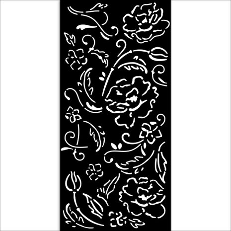 Stamperia Old Lace Thick Stencil 12x25cm Flowers (KSTDL105) Stamperia Old Lace Thick Stencil 12x25cm Flowers (KSTDL105)