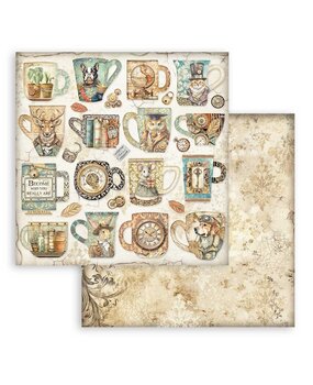 Stamperia Alterego 12x12 Inch Paper Sheets  Cups (10pcs) (SBB1027) Stamperia Alterego 12x12 Inch Paper Sheets  Cups (10pcs) (SBB1027)