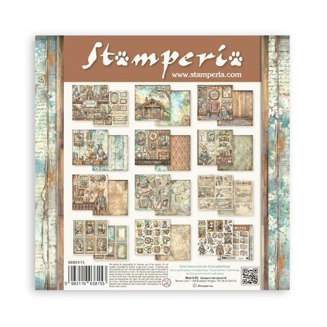 Stamperia Alterego 8x8 Inch Paper Pack (SBBS115) Stamperia Alterego 8x8 Inch Paper Pack (SBBS115)