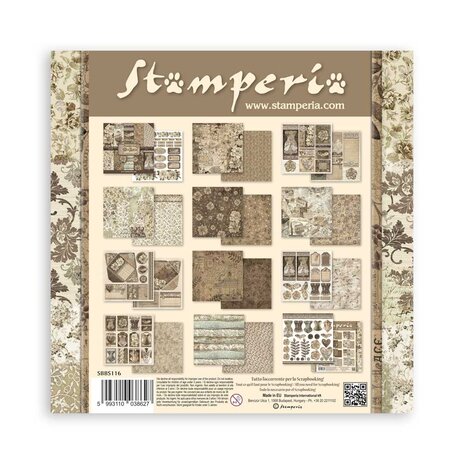 Stamperia Old Lace 8x8 Inch Paper Pack (SBBS116) Stamperia Old Lace 8x8 Inch Paper Pack (SBBS116)