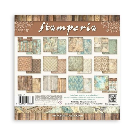Stamperia Alterego 8x8 Inch Paper Pack Maxi Backgrounds Selection (SBBS117) Stamperia Alterego 8x8 Inch Paper Pack Maxi Backgrounds Selection (SBBS117)