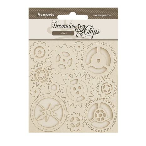Stamperia Alterego Decorative Chips Gears and Compass (SCB241) (DISCONTINUED) Stamperia Alterego Decorative Chips Gears and Compass (SCB241) (DISCONTINUED)