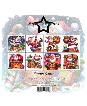 Paper Favourites Funny Santa 6x6 Inch Paper Pack (PF515)