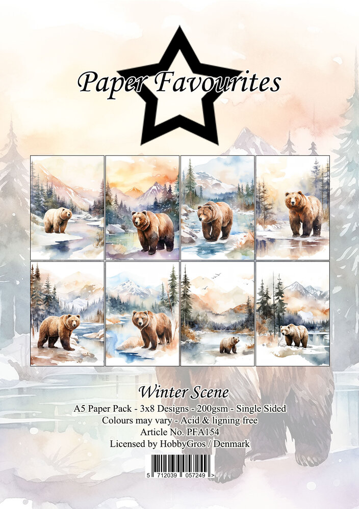 Paper Favourites Winter Scene A5 Paper Pack (PFA154)