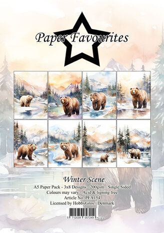 Paper Favourites Winter Scene A5 Paper Pack (PFA154)