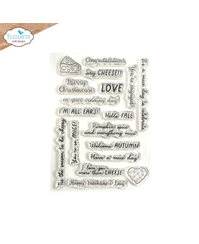 Elizabeth Craft Designs Meet the Mice Stamps Mice Sentiments (CS387)