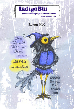 IndigoBlu Raven Mad A6 Rubber Stamps (IND1370) IndigoBlu Raven Mad A6 Rubber Stamps (IND1370)