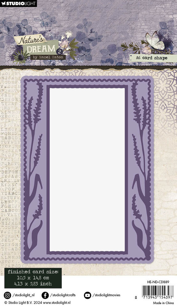 Studio Light Nature's Dream 2 Cutting Die A6 Cardshape (HE-ND-CD889) (DISCONTINUED)