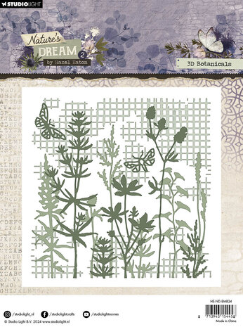 Studio Light Nature's Dream 2 Embossing Folder 3D Botanicals (HE-ND-EMB24) (DISCONTINUED)