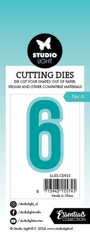 Studio Light Cutting Die Number 6 Essentials 32x56x1mm 1 PC nr.923 (SL-ES-CD923) (DISCONTINUED) Studio Light Cutting Die Number 6 Essentials 32x56x1mm 1 PC nr.923 (SL-ES-CD923) (DISCONTINUED)