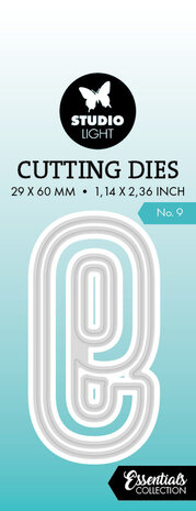 Studio Light Cutting Die Number 9 Essentials 32x56x1mm 1 PC nr.926 (SL-ES-CD926) (DISCONTINUED) Studio Light Cutting Die Number 9 Essentials 32x56x1mm 1 PC nr.926 (SL-ES-CD926) (DISCONTINUED)