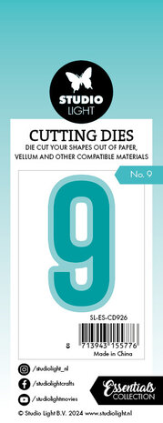 Studio Light Cutting Die Number 9 Essentials 32x56x1mm 1 PC nr.926 (SL-ES-CD926) (DISCONTINUED) Studio Light Cutting Die Number 9 Essentials 32x56x1mm 1 PC nr.926 (SL-ES-CD926) (DISCONTINUED)