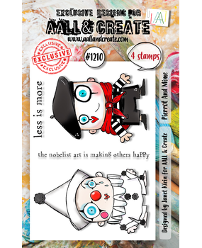 Aall and Create Stamp Set A7 Pierrot And Mime (AALL-TP-1210)