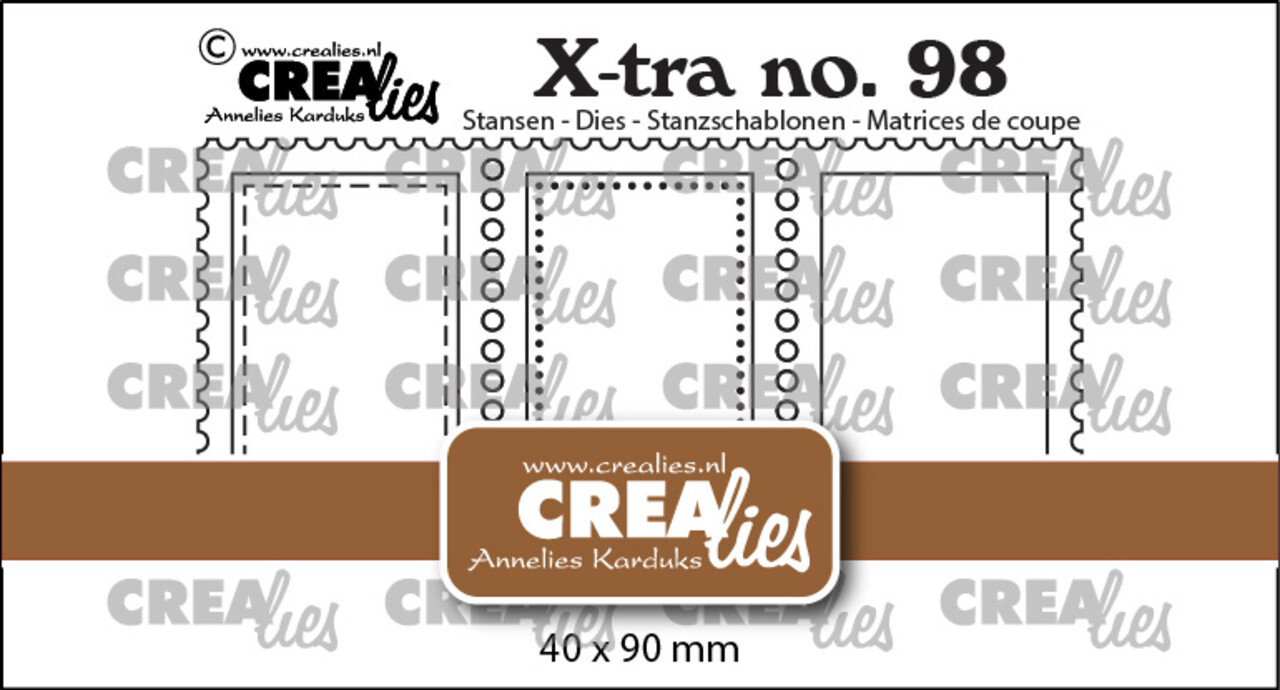 Crealies X-tra Stansen No. 98 3 Postzegels Op Een Rij Verticaal (CLXtra98)