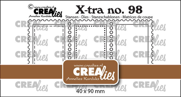 Crealies X-tra Dies No. 98 3 Postage Stamps in a Row Vertical (CLXtra98)