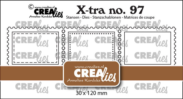 Crealies X-tra Dies No. 97 3 Postage Stamps in a Row Horizontal (CLXtra97)
