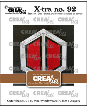 Crealies X-tra Dies No. 92 Hexagon Window with Shutters (CLXtra92)