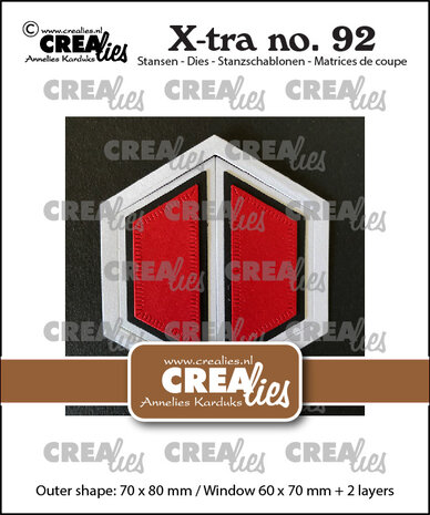 Crealies X-tra Dies No. 92 Hexagon Window with Shutters (CLXtra92)