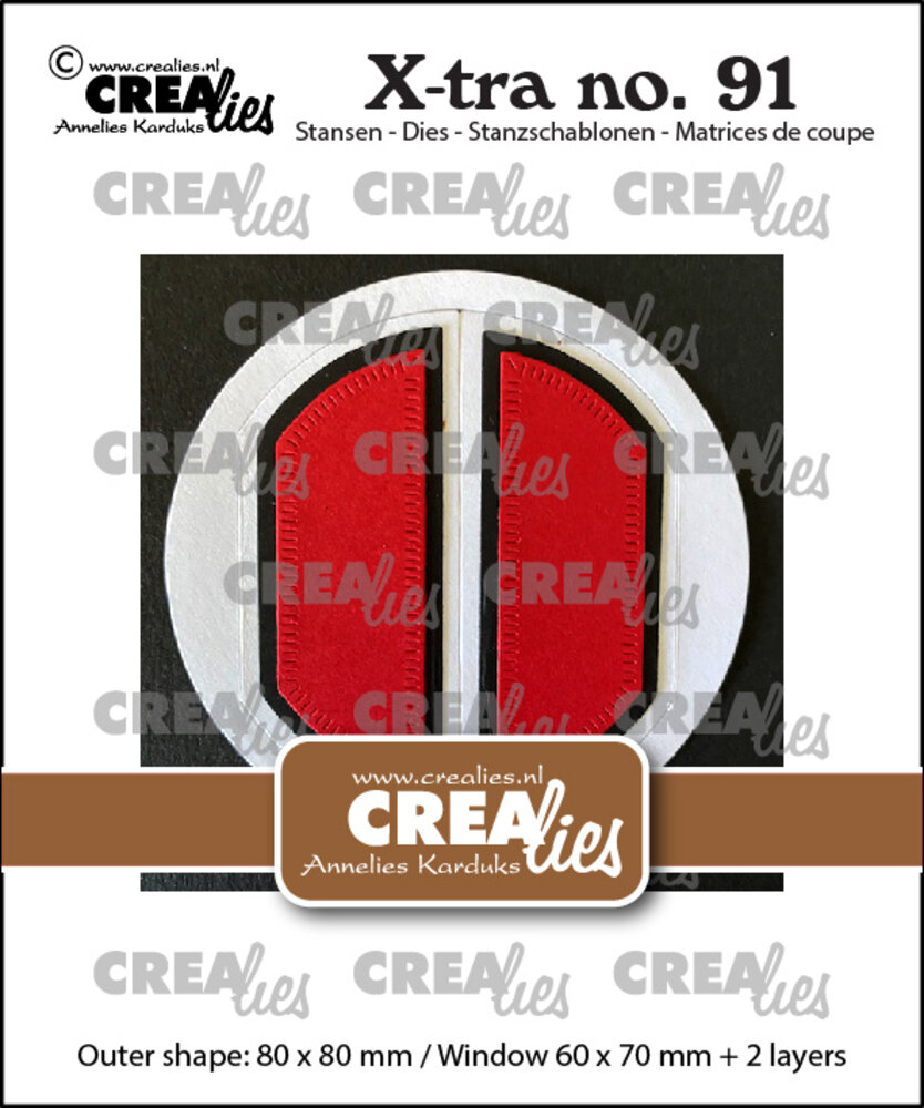 Crealies X-tra Dies No. 91 Circle Window with Shutters (CLXtra91)