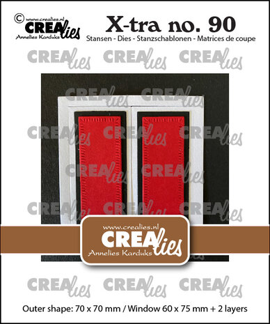 Crealies X-tra Dies No. 90 Square Window with Shutters (CLXtra90)