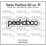 Crealies Texto Positivo Stansen English Peekaboo (POSEN19)