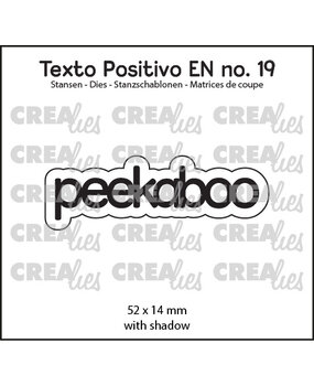 Crealies Texto Positivo Dies English Peekaboo (POSEN19)