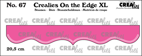 Crealies On the Edge XL Stansen No. 67 20.5 cm Met Kleine Streepjes (CLOTEXL67)