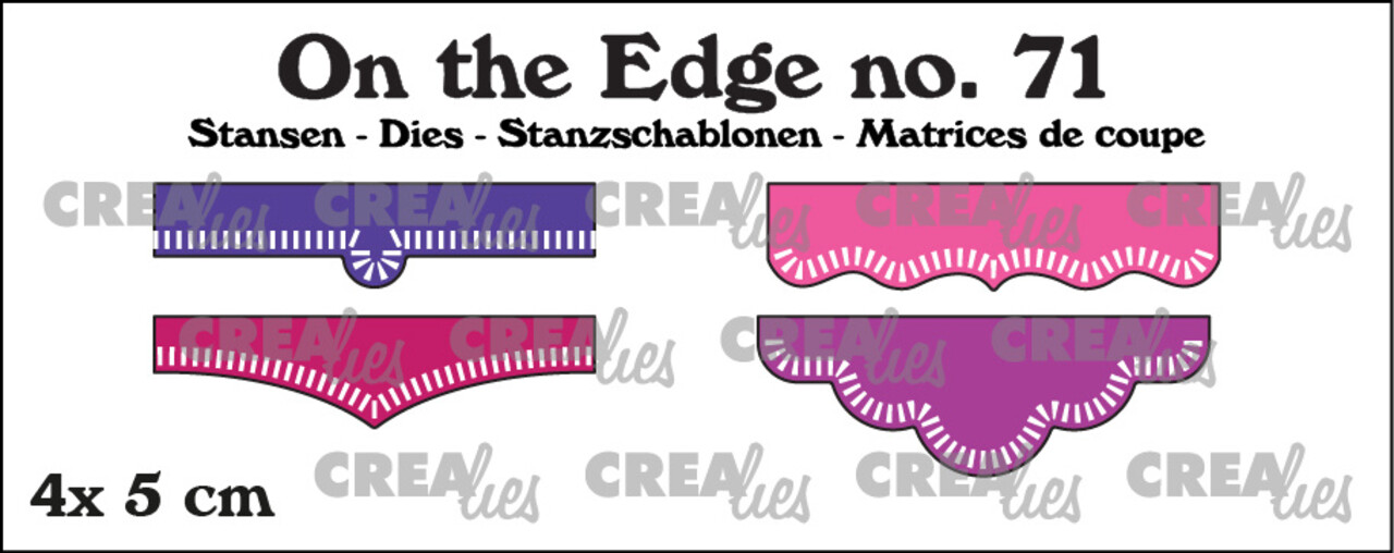 Crealies On the Edge Dies No. 71 5 cm with Little Stripes (4pcs) (CLOTE71)
