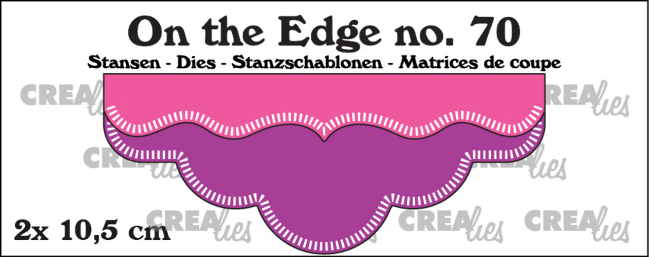 Crealies On the Edge Dies No. 70 10.5 cm with Little Stripes (2pcs) (CLOTE70)