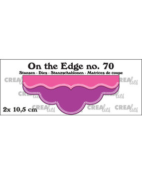 Crealies On the Edge Stansen No. 70 10.5 cm Met Kleine Streepjes (2pcs) (CLOTE70)