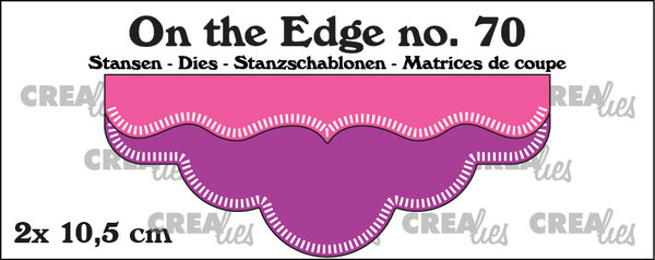 Crealies On the Edge Stansen No. 70 10.5 cm Met Kleine Streepjes (2pcs) (CLOTE70)