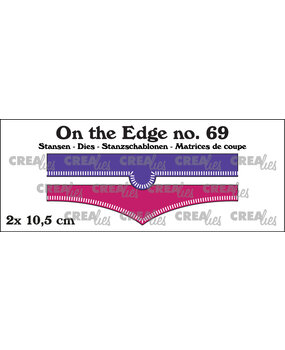 Crealies On the Edge Stansen No. 69 10.5 cm Met Kleine Streepjes (2pcs) (CLOTE69)